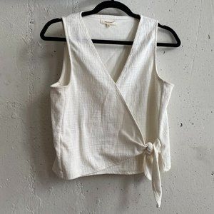 Madewell Wrap-Tie Tank Top | Ivory | Women's M